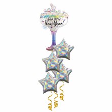 Balloon Bouquet, Iridescent Stars Centerpiece