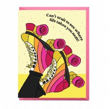 Card Roller Skates Congrats