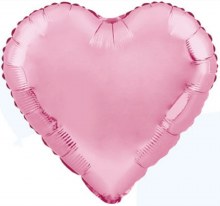 Heart Shape • 18" Standard Size Mylar Helium Balloon • PINK, LIGHT