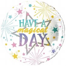 Have A Magical Day Round (Trico) • Standard Size 18" Mylar Helium Balloon