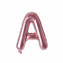 Mini 16in. Air-Fill Only Letter Mylar Balloon • Rose Gold A