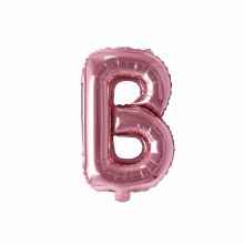 Mini 16in. Air-Fill Only Letter Mylar Balloon • Rose Gold B