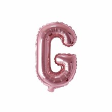 Mini 16in. Air-Fill Only Letter Mylar Balloon • Rose Gold G