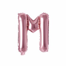 Mini 16in. Air-Fill Only Letter Mylar Balloon • Rose Gold M