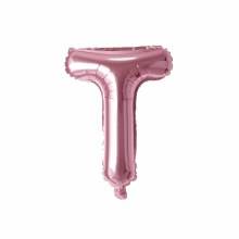 Mini 16in. Air-Fill Only Letter Mylar Balloon • Rose Gold T