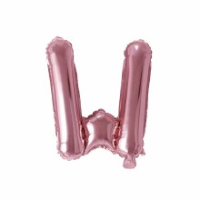 Mini 16in. Air-Fill Only Letter Mylar Balloon • Rose Gold W