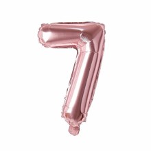 Mini 16in. Air-Fill Only Number Mylar Balloon • Rose Gold 7