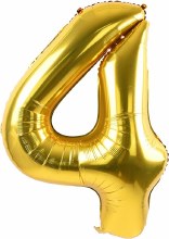 Jumbo 34in. Helium Number Mylar Balloon • Gold 4