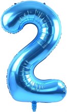 Jumbo 34in. Helium Number Mylar Balloon • Blue 2