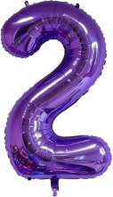 Jumbo 34in. Helium Number Mylar Balloon • Purple 2