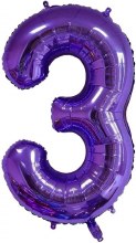 Jumbo 34in. Helium Number Mylar Balloon • Purple 3