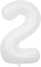 Jumbo 34in. Helium Number Mylar Balloon • White 2