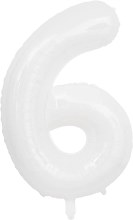 Jumbo 34in. Helium Number Mylar Balloon • White 6