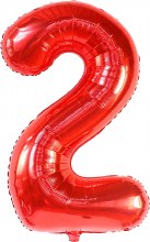 Jumbo 34in. Helium Number Mylar Balloon • Red 2