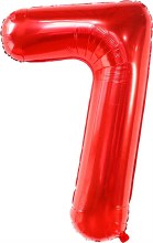 Jumbo 34in. Helium Number Mylar Balloon • Red 7