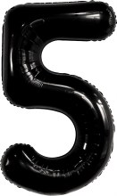 Jumbo 34in. Helium Number Mylar Balloon • Black 5