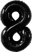 Jumbo 34in. Helium Number Mylar Balloon • Black 8