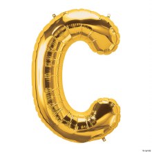 Jumbo 34in. Helium Letter Mylar • Gold C