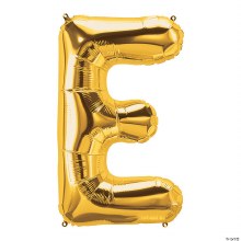 Jumbo 34in. Helium Letter Mylar • Gold E