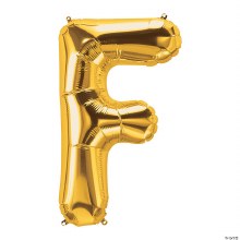 Jumbo 34in. Helium Letter Mylar • Gold F