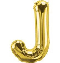 Jumbo 34in. Helium Letter Mylar • Gold J