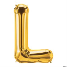 Jumbo 34in. Helium Letter Mylar • Gold L