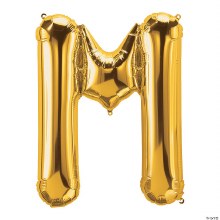 Jumbo 34in. Helium Letter Mylar • Gold M