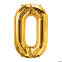 Jumbo 34in. Helium Letter Mylar • Gold O