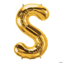 Jumbo 34in. Helium Letter Mylar • Gold S