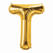 Jumbo 34in. Helium Letter Mylar • Gold T