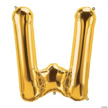 Jumbo 34in. Helium Letter Mylar • Gold W