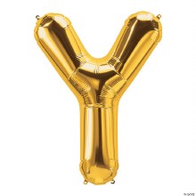 Jumbo 34in. Helium Letter Mylar • Gold Y