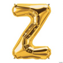 Jumbo 34in. Helium Letter Mylar • Gold Z