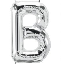 Jumbo 34in. Helium Letter Mylar • SILVER B