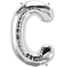 Jumbo 34in. Helium Letter Mylar • SILVER C