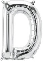 Jumbo 34in. Helium Letter Mylar • SILVER D