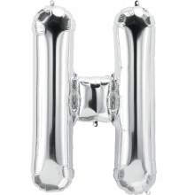 Jumbo 34in. Helium Letter Mylar • SILVER H