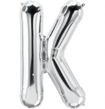 Jumbo 34in. Helium Letter Mylar • SILVER K