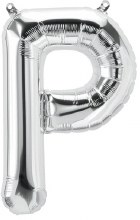 Jumbo 34in. Helium Letter Mylar • SILVER P