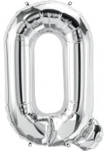 Jumbo 34in. Helium Letter Mylar • SILVER Q