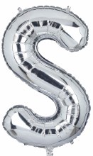 Jumbo 34in. Helium Letter Mylar • SILVER S