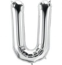 Jumbo 34in. Helium Letter Mylar • SILVER U