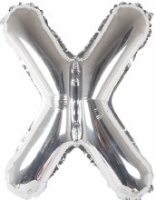 Jumbo 34in. Helium Letter Mylar • SILVER X