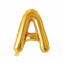 Mini 16in. Air-Fill Only Letter Mylar Balloon • Gold A