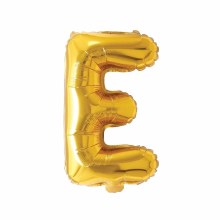 Mini 16in. Air-Fill Only Letter Mylar Balloon • Gold E