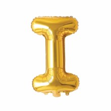 Mini 16in. Air-Fill Only Letter Mylar Balloon • Gold I