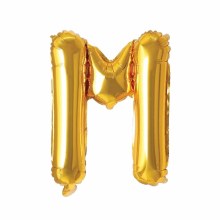 Mini 16in. Air-Fill Only Letter Mylar Balloon • Gold M