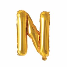 Mini 16in. Air-Fill Only Letter Mylar Balloon • Gold N