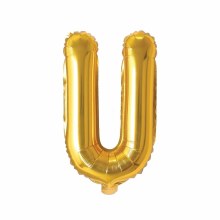 Mini 16in. Air-Fill Only Letter Mylar Balloon • Gold U