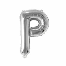 Mini 16in. Air-Fill Only Letter Mylar Balloon • Silver P